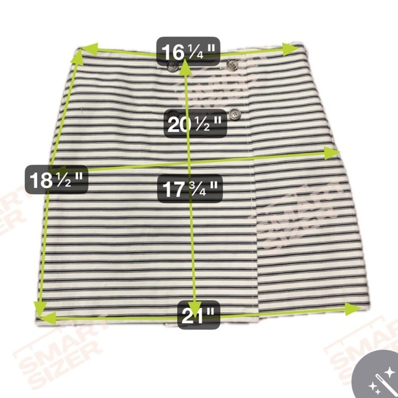 Ann Taylor LOFT Skirt, White & Blue Striped, Size 12 NWOT - Picture 10 of 11